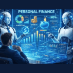 AI in personal finance 2026: 401k, retrenchment, budgeting, savings, and financial health categories visualized for personal finance management