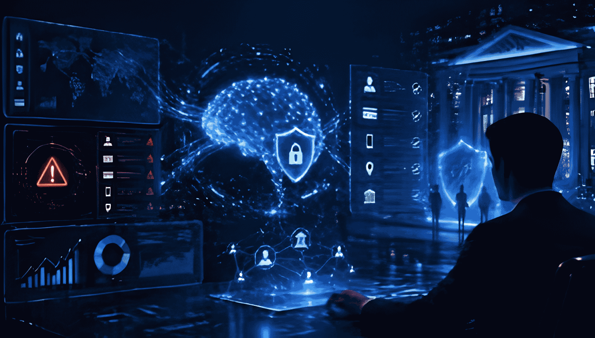 Agentic AI fraud detection dashboard showing real-time transaction monitoring for community banks