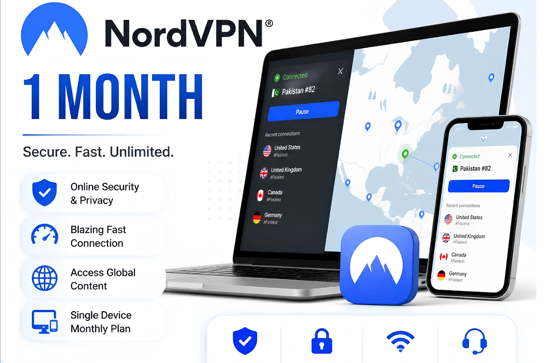 NordVPN Review 2026 – 1 month plan with secure fast connection and global content access