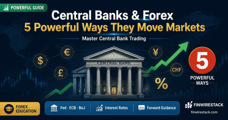 Central banks and forex featured image showing 5 powerful ways they move markets with interest rates and forward guidance for beginners