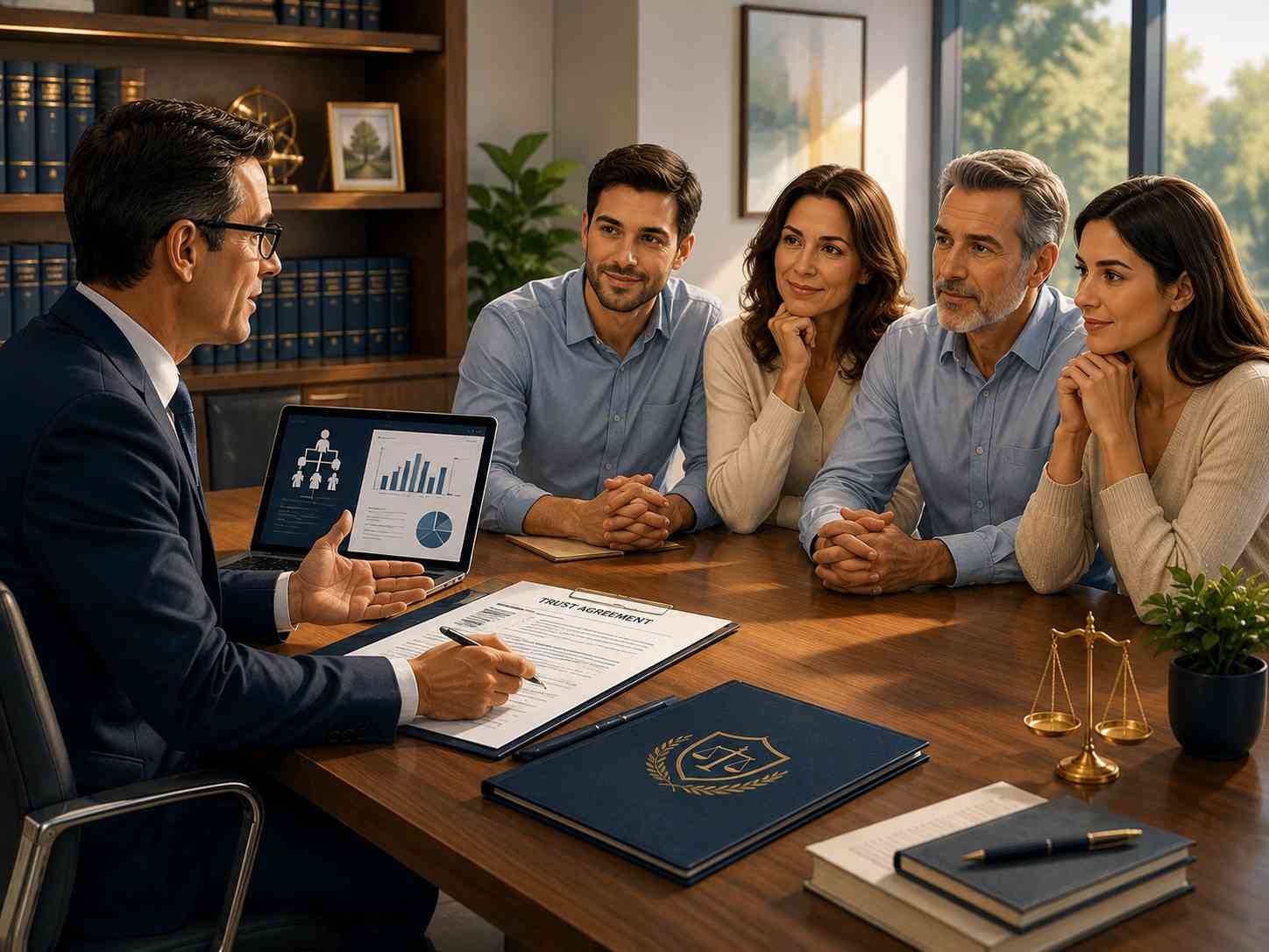 Choosing a trustee—professional advisor consulting with family