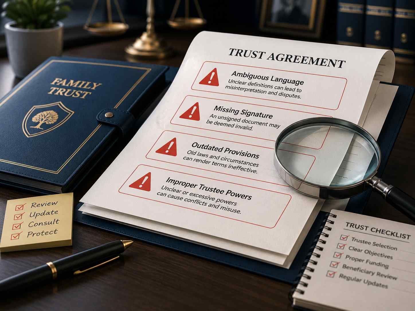 Common trust mistakes—red warning signs on estate documents