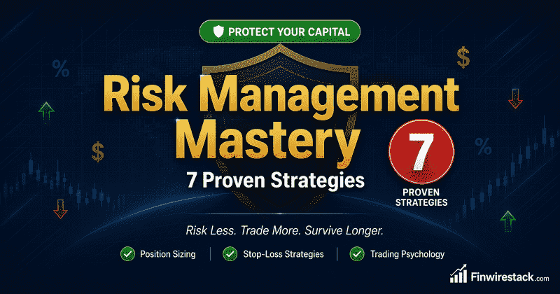 Risk management mastery featured image showing 7 proven strategies to protect your capital with position sizing stop loss and trading psychology
