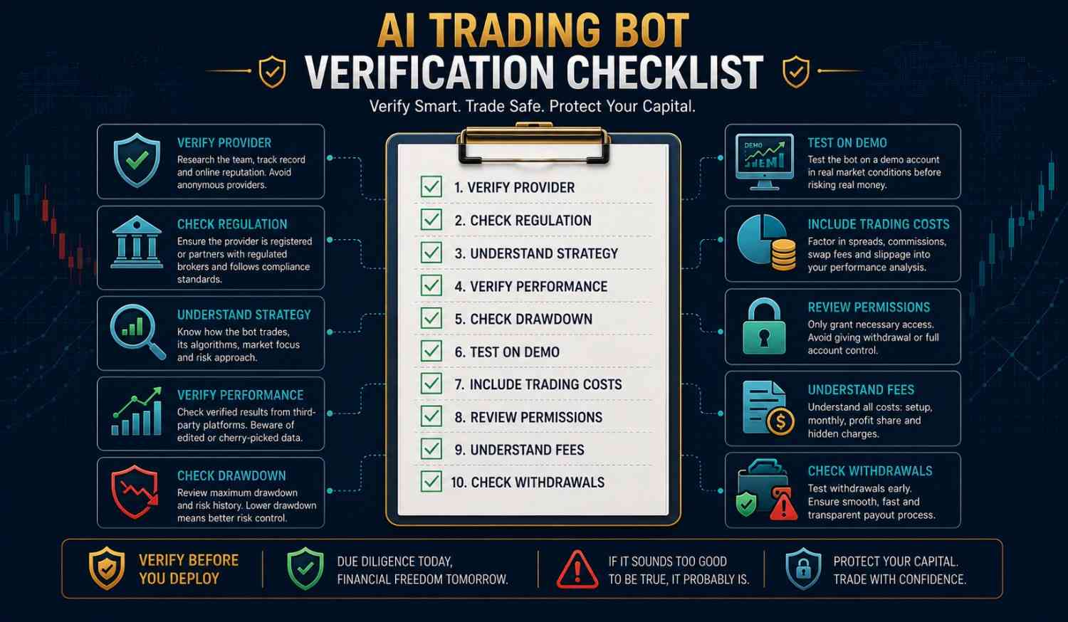 legitimate AI trading bot verification checklist