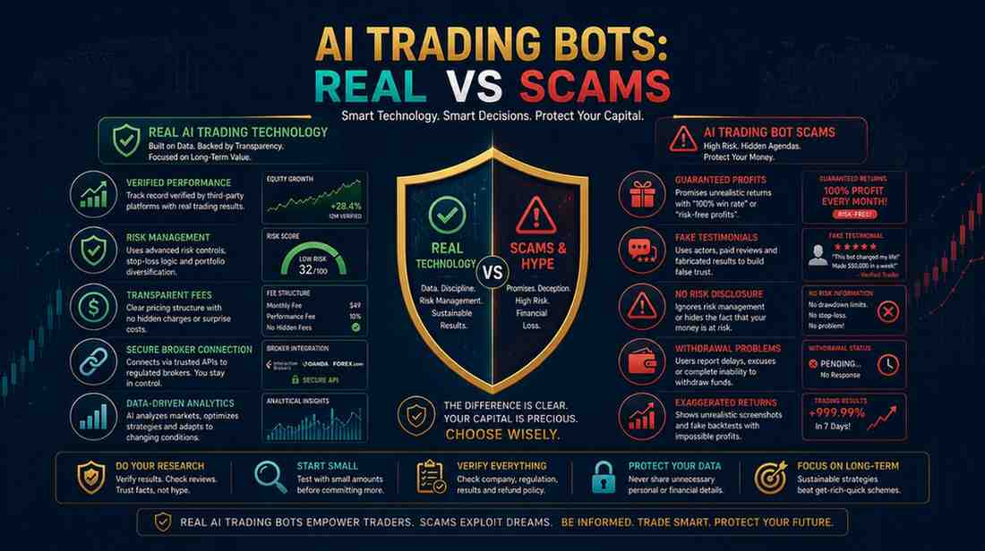AI trading bots real vs scams