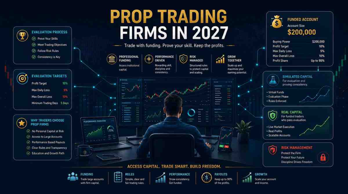 Prop Trading Firms in 2027 and funded trading accounts