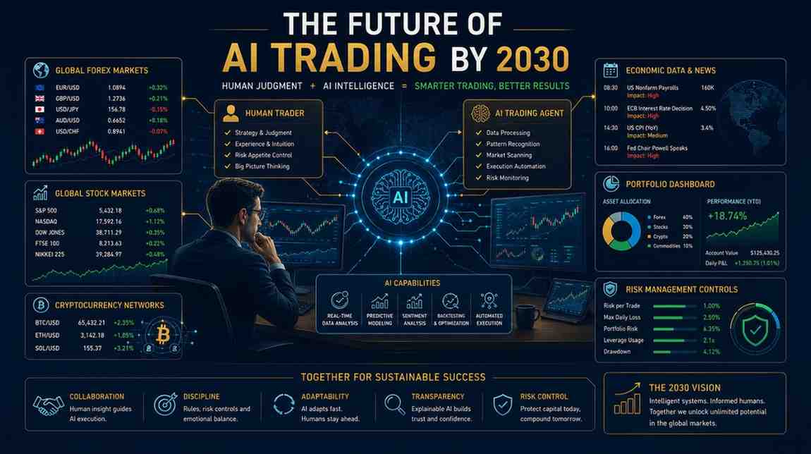 AI trading future 2030 human and AI