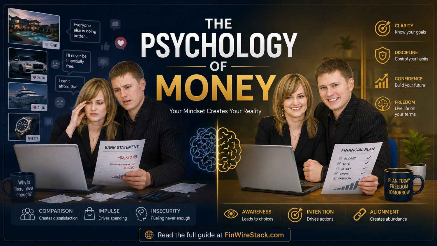 psychology of money and money dysmorphia in America illustration showing 83 percent financial stress