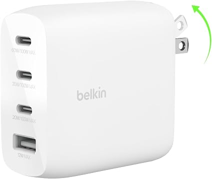 Belkin Qi2.2 25W Wireless Fast Charging Station, 3 in 1 iPhone Charger