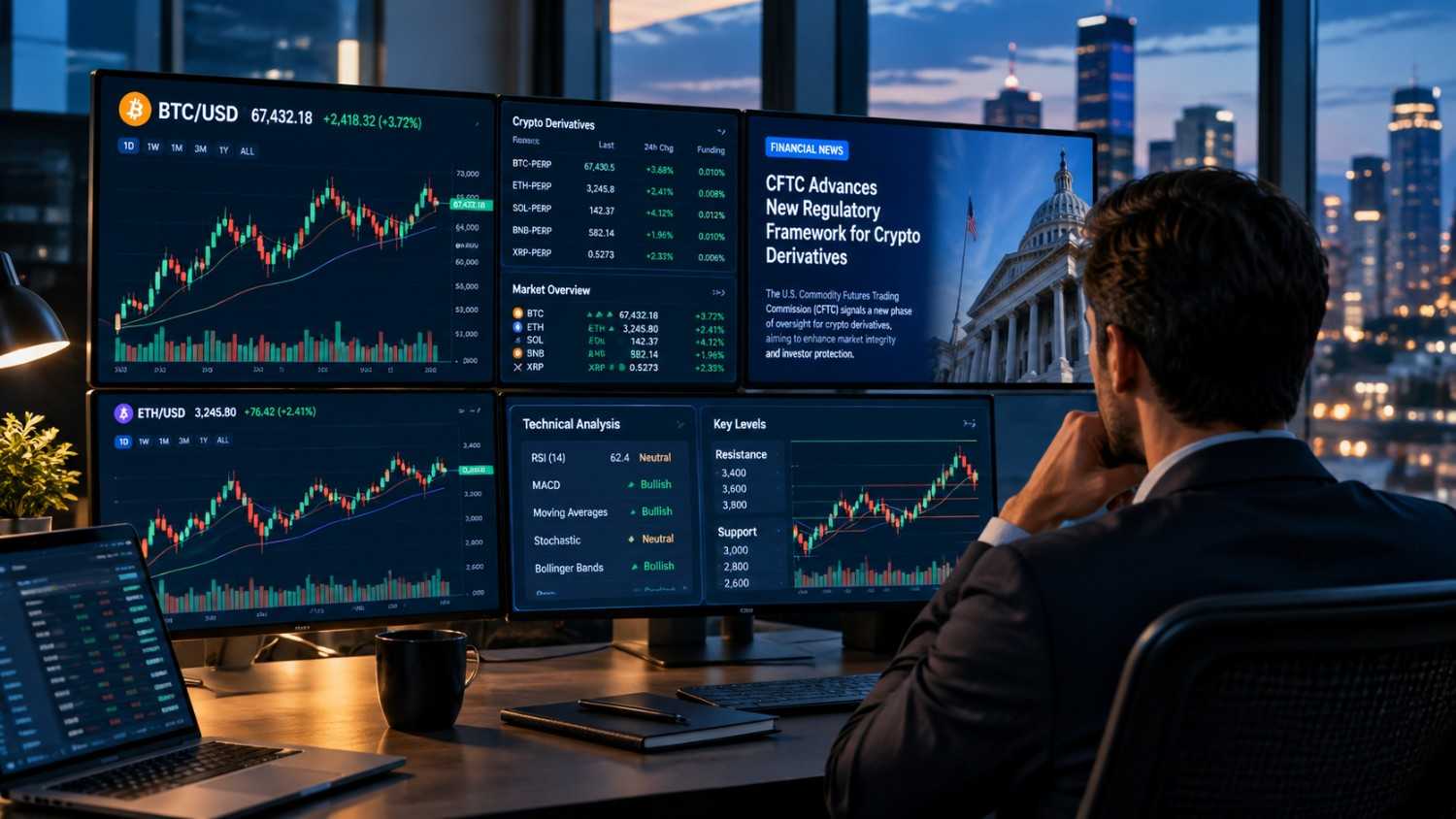 CFTC crypto guidance impact on Bitcoin and crypto trading chart