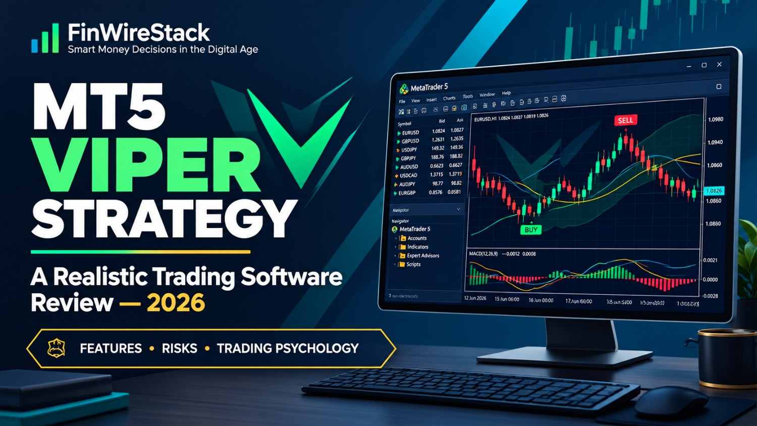 MT5 Viper Strategy review 2026 featuring a forex trading chart